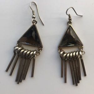 Jewelmint Gold and Green Gem Earrings